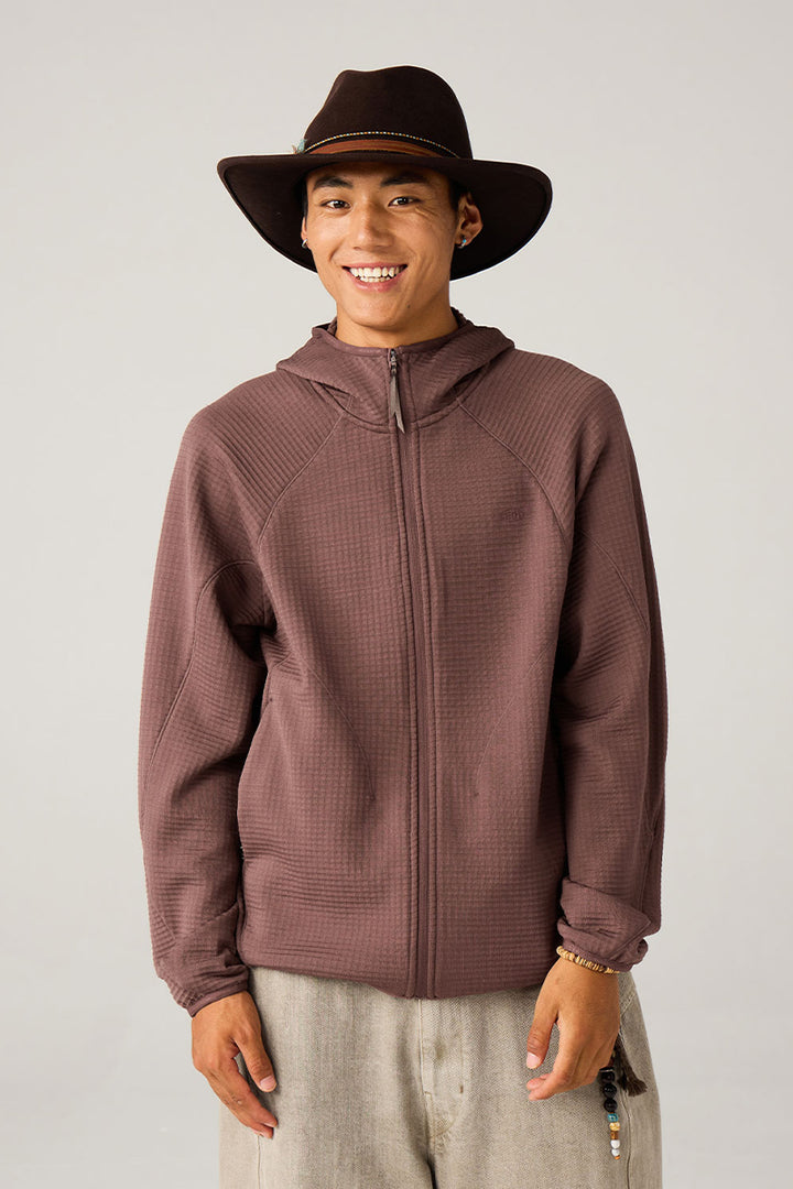 メリノウールブレンドフーデッドパーカー25BLWY020