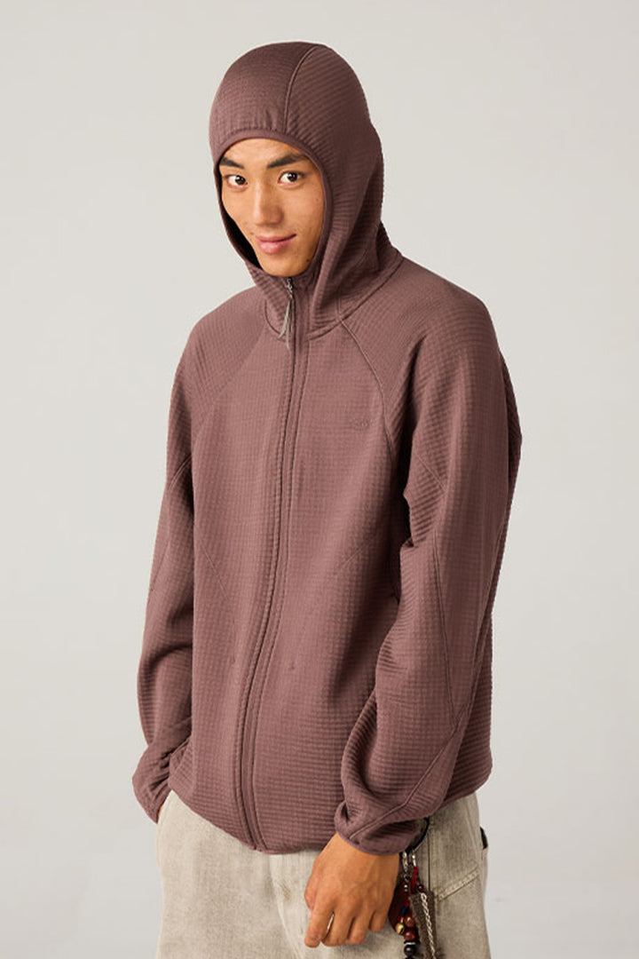 メリノウールブレンドフーデッドパーカー25BLWY020