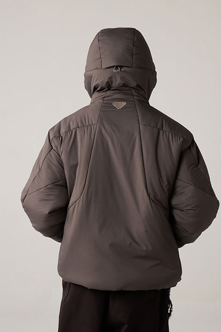 撥水加工付きフーデッド中綿ジャケット25BLMY003