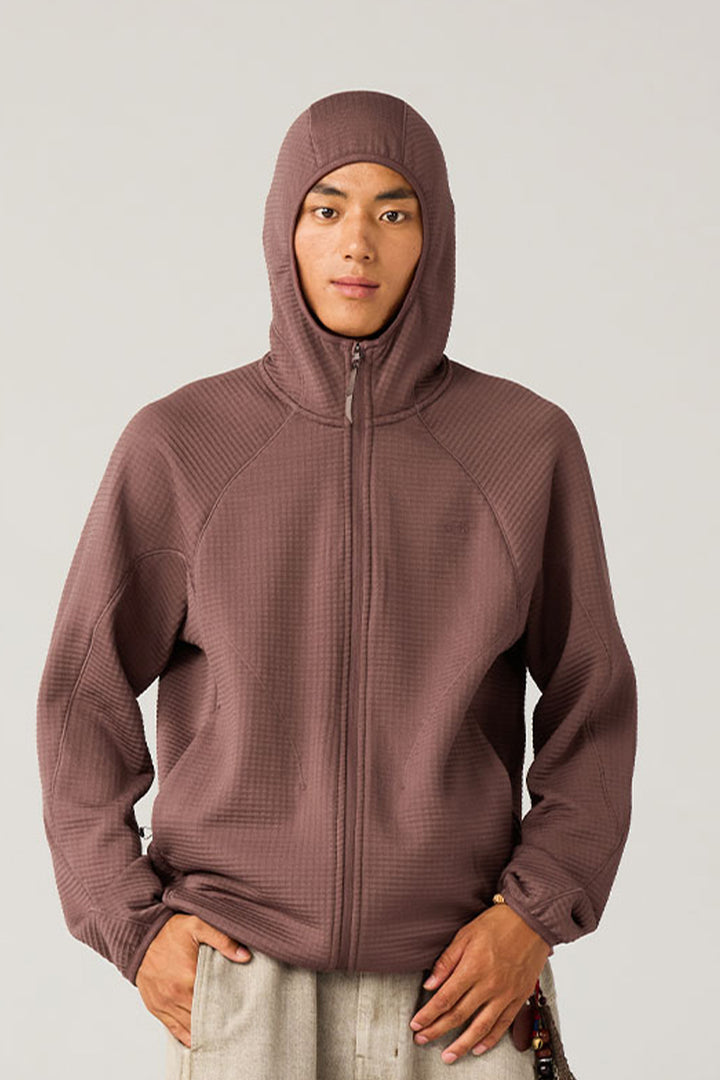 メリノウールブレンドフーデッドパーカー25BLWY020