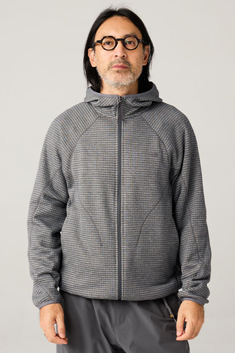 メリノウールブレンドフーデッドパーカー25BLWY020