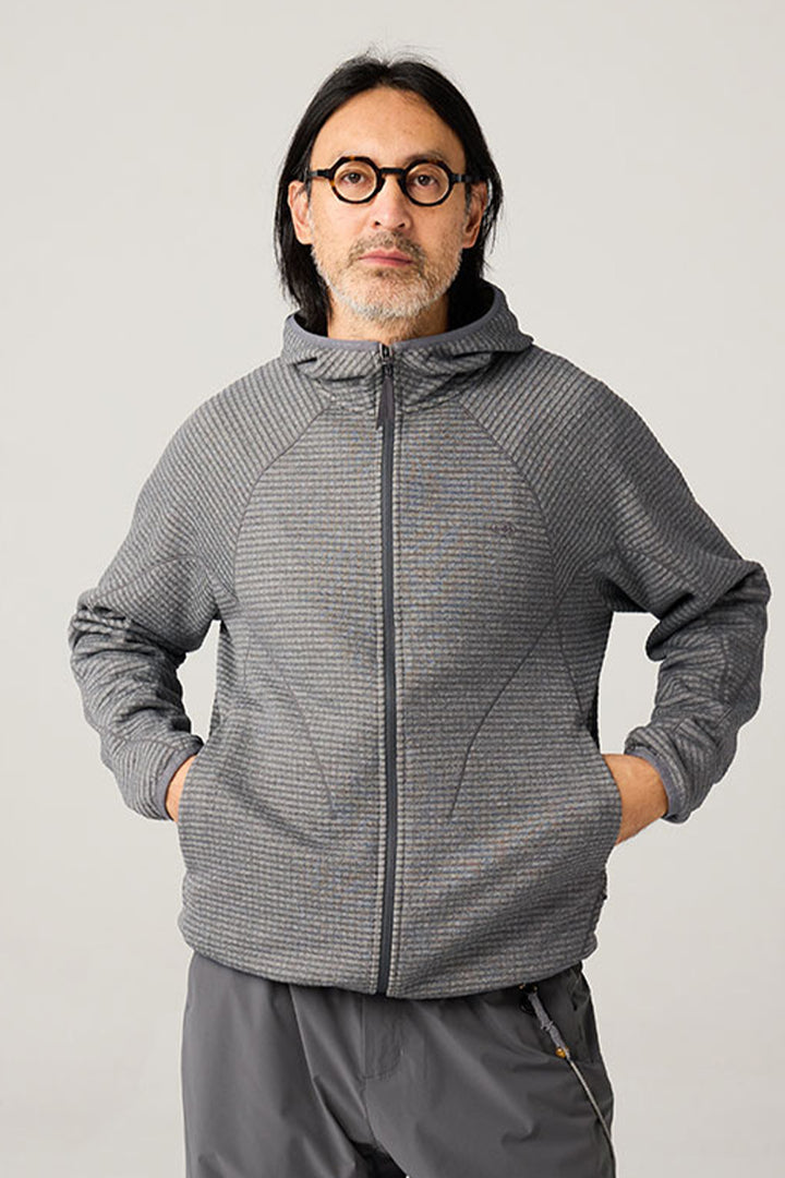 メリノウールブレンドフーデッドパーカー25BLWY020