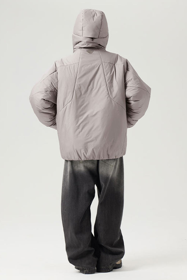 撥水加工付きフーデッド中綿ジャケット25BLMY003