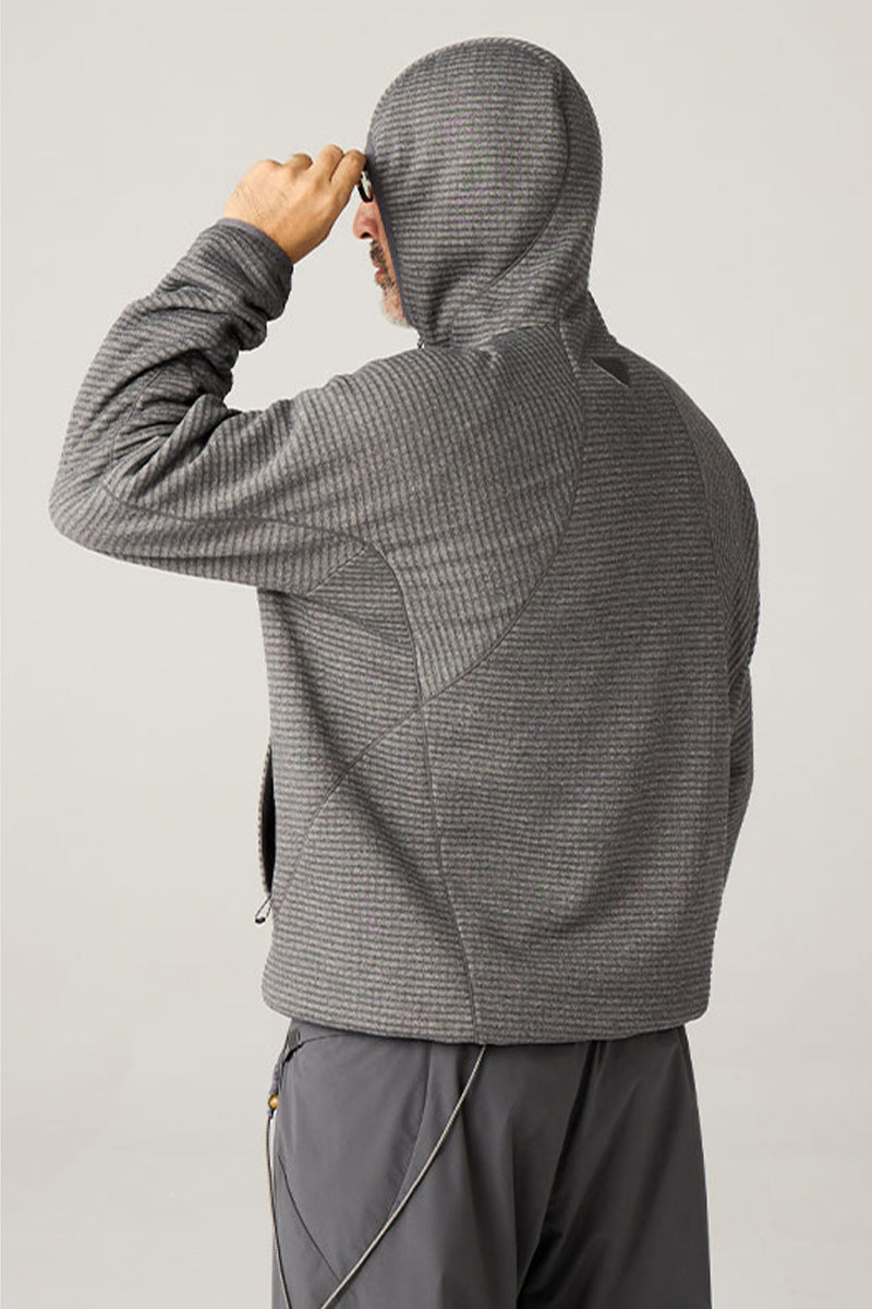 メリノウールブレンドフーデッドパーカー25BLWY020