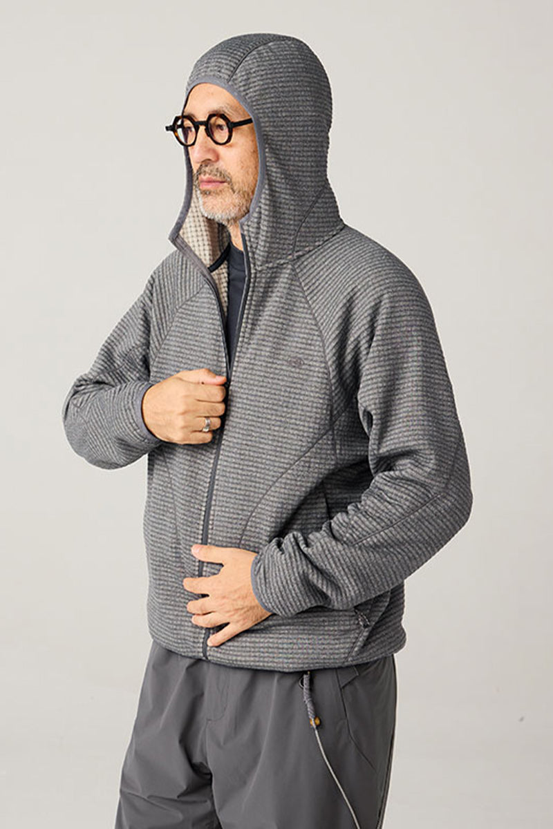 メリノウールブレンドフーデッドパーカー25BLWY020