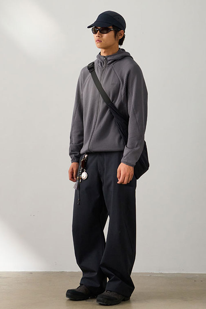 メリノウールブレンドフーデッドパーカー25BLWY020