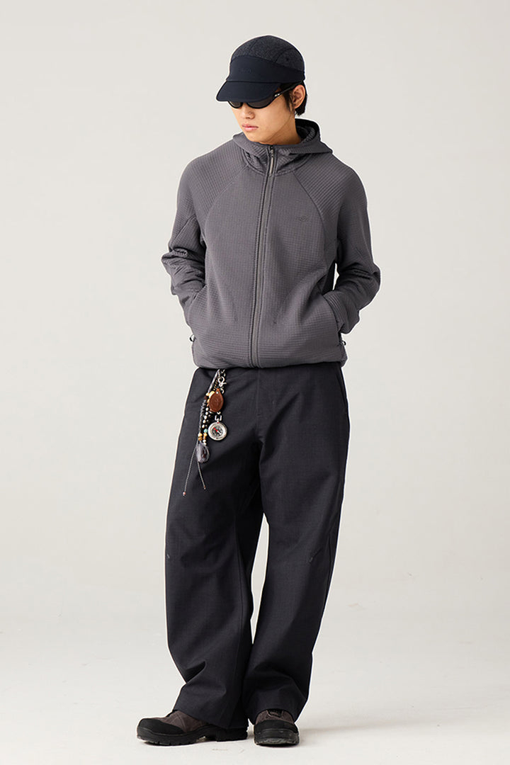 メリノウールブレンドフーデッドパーカー25BLWY020