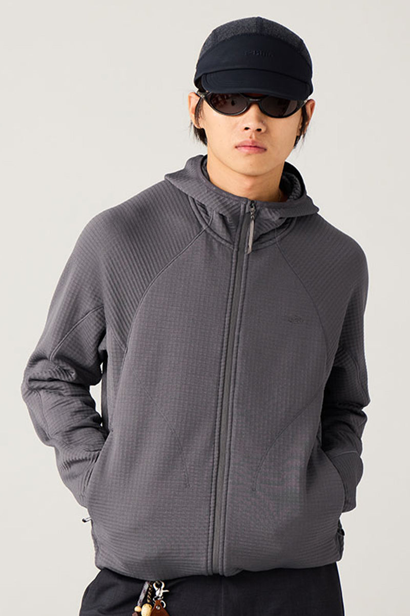 メリノウールブレンドフーデッドパーカー25BLWY020