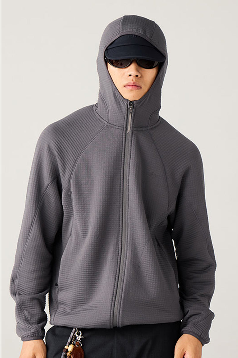 メリノウールブレンドフーデッドパーカー25BLWY020