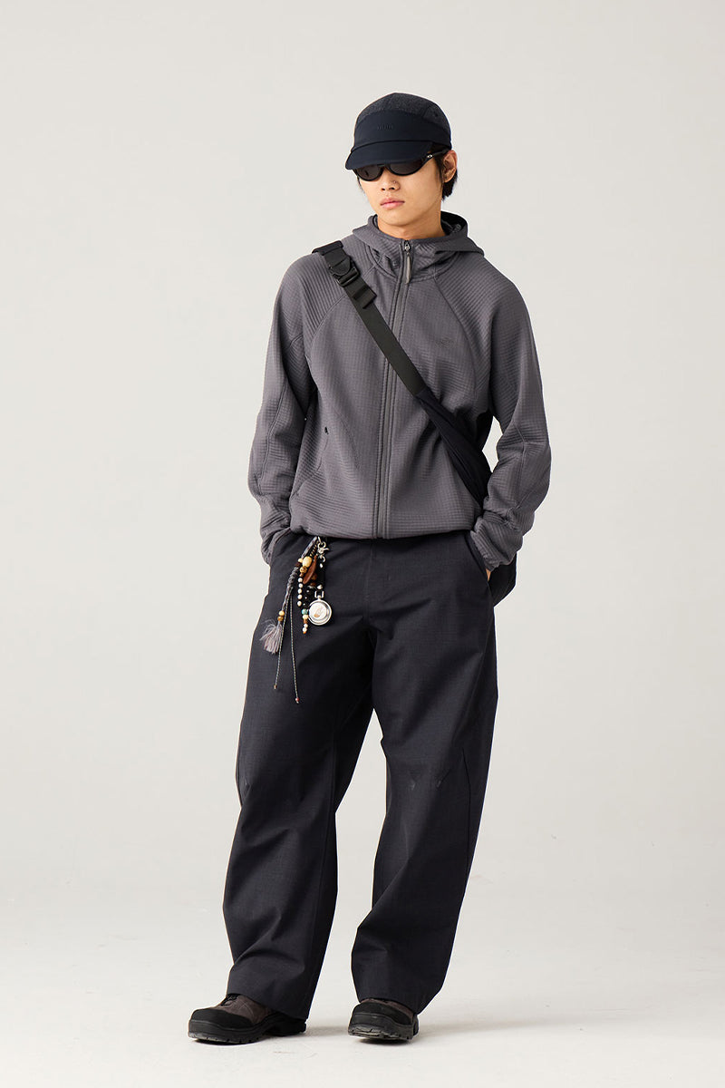 メリノウールブレンドフーデッドパーカー25BLWY020