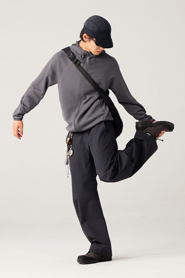 メリノウールブレンドフーデッドパーカー25BLWY020