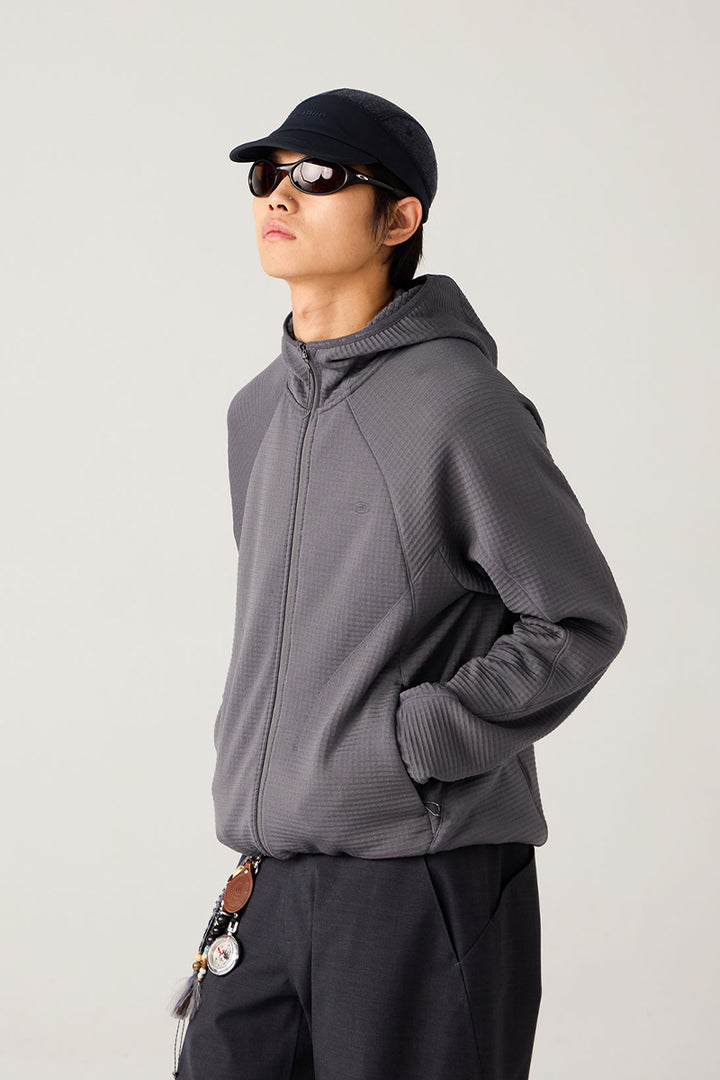 メリノウールブレンドフーデッドパーカー25BLWY020