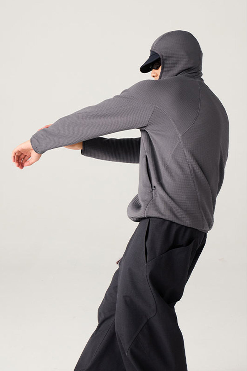 メリノウールブレンドフーデッドパーカー25BLWY020