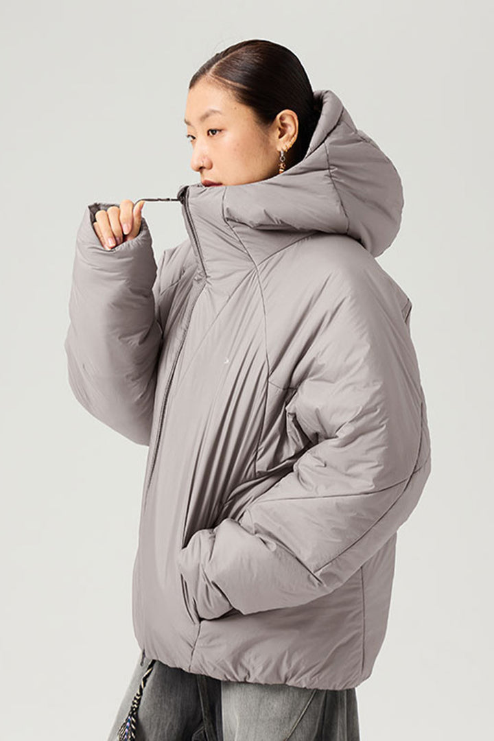 撥水加工付きフーデッド中綿ジャケット25BLMY003