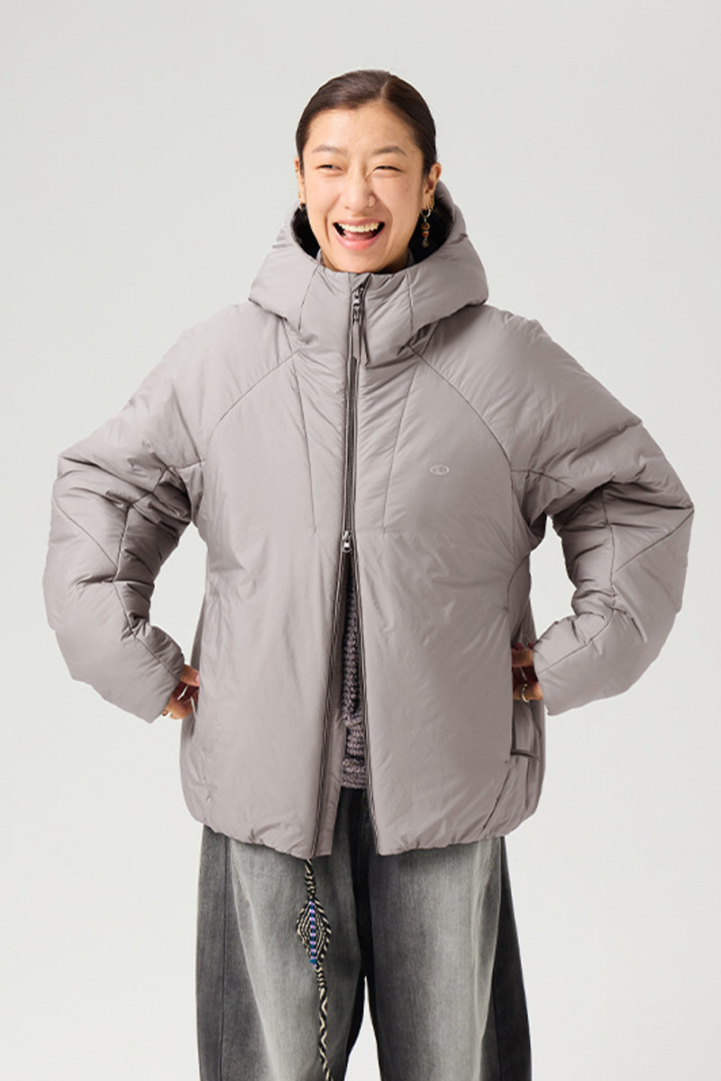 撥水加工付きフーデッド中綿ジャケット25BLMY003