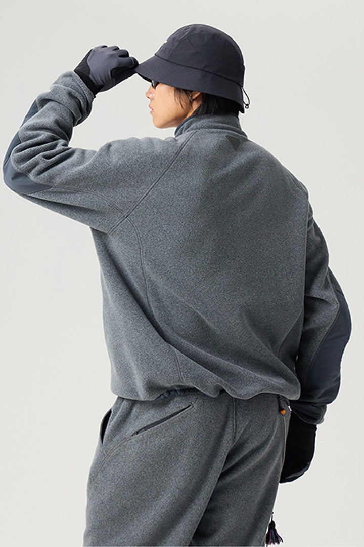 ハーフボタンフリースTシャツ25BLWY019