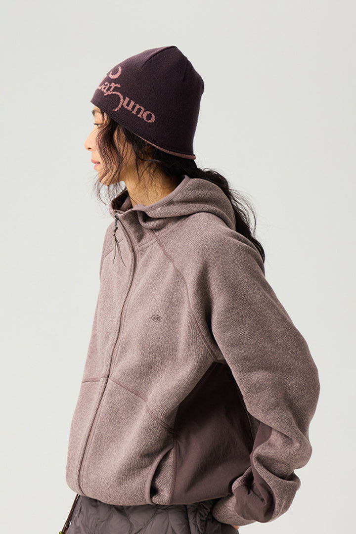 異素材パッチワークジップアップスウェット25BLJK022