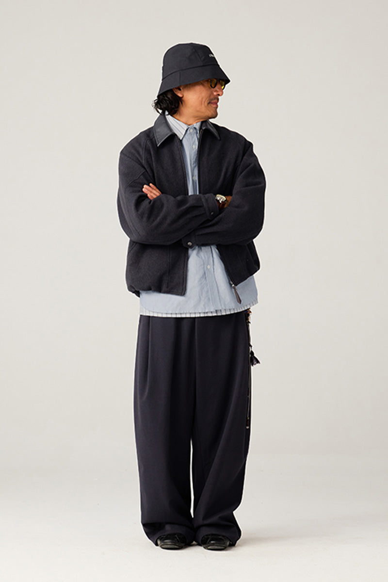 革襟ジップアップウールジャケット25BLJK020