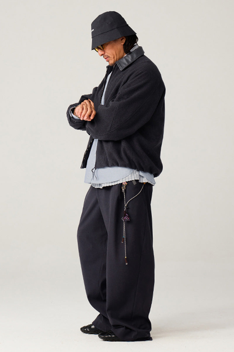 革襟ジップアップウールジャケット25BLJK020