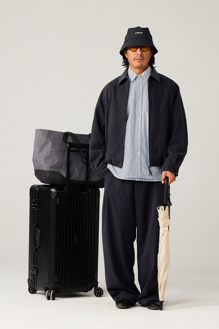 革襟ジップアップウールジャケット25BLJK020