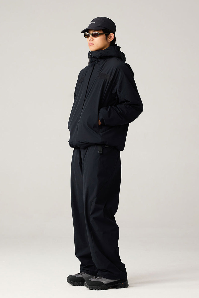 Octa オクタ アウトドア裏ボアストレートパンツ25BLCK026