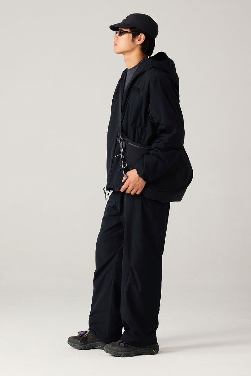 Octa オクタ アウトドア裏ボアストレートパンツ25BLCK026