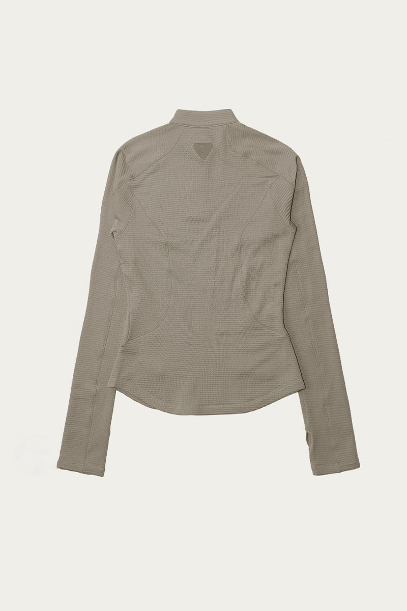 メリノウールハーフジップインナーウイメンズ25BLCT024