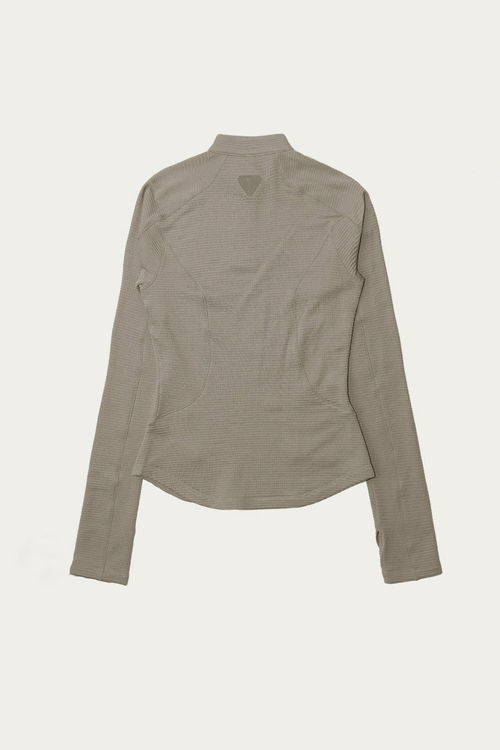 メリノウールハーフジップインナーウイメンズ25BLCT024