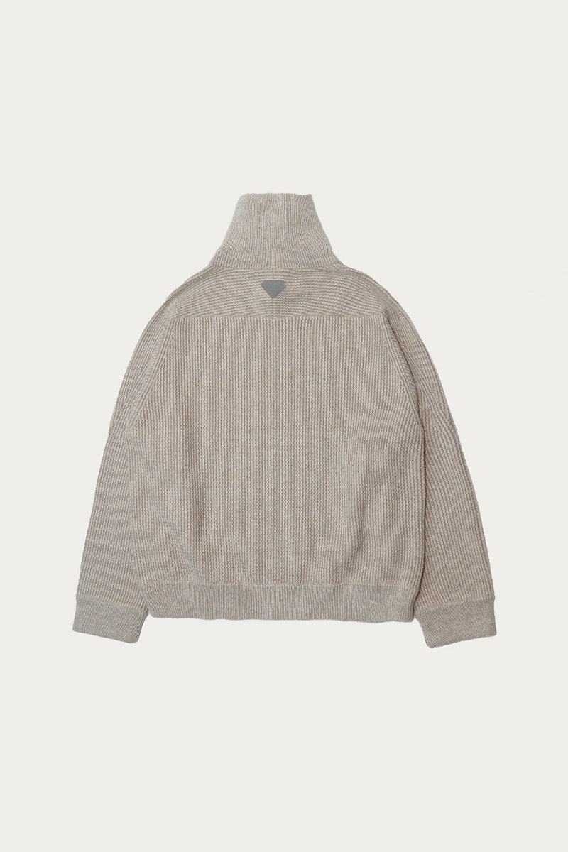 ウールノッチドラペルニットジャケット25BLMS008