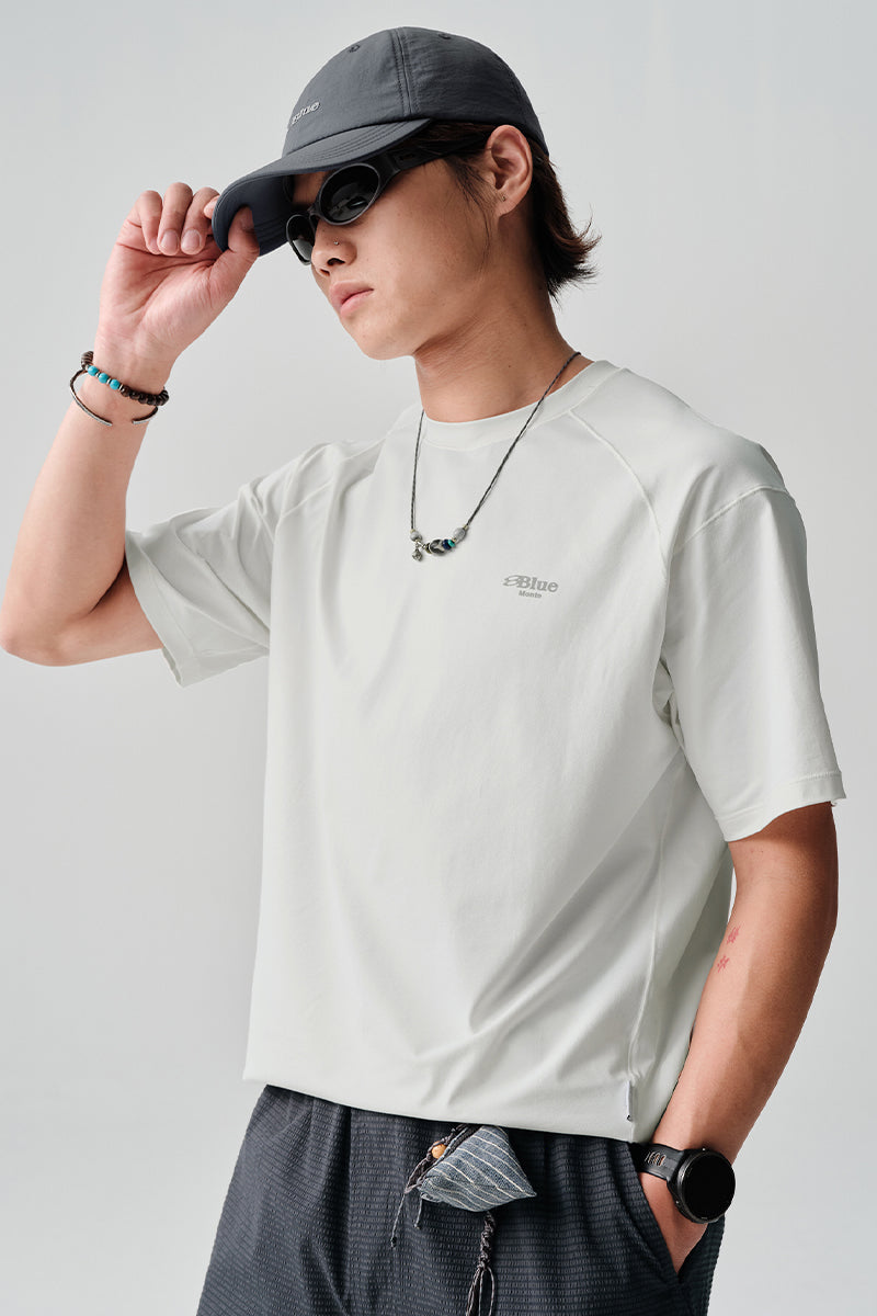 POLYGIENE遠山プリント抗菌半袖TシャツNLBLDTX020