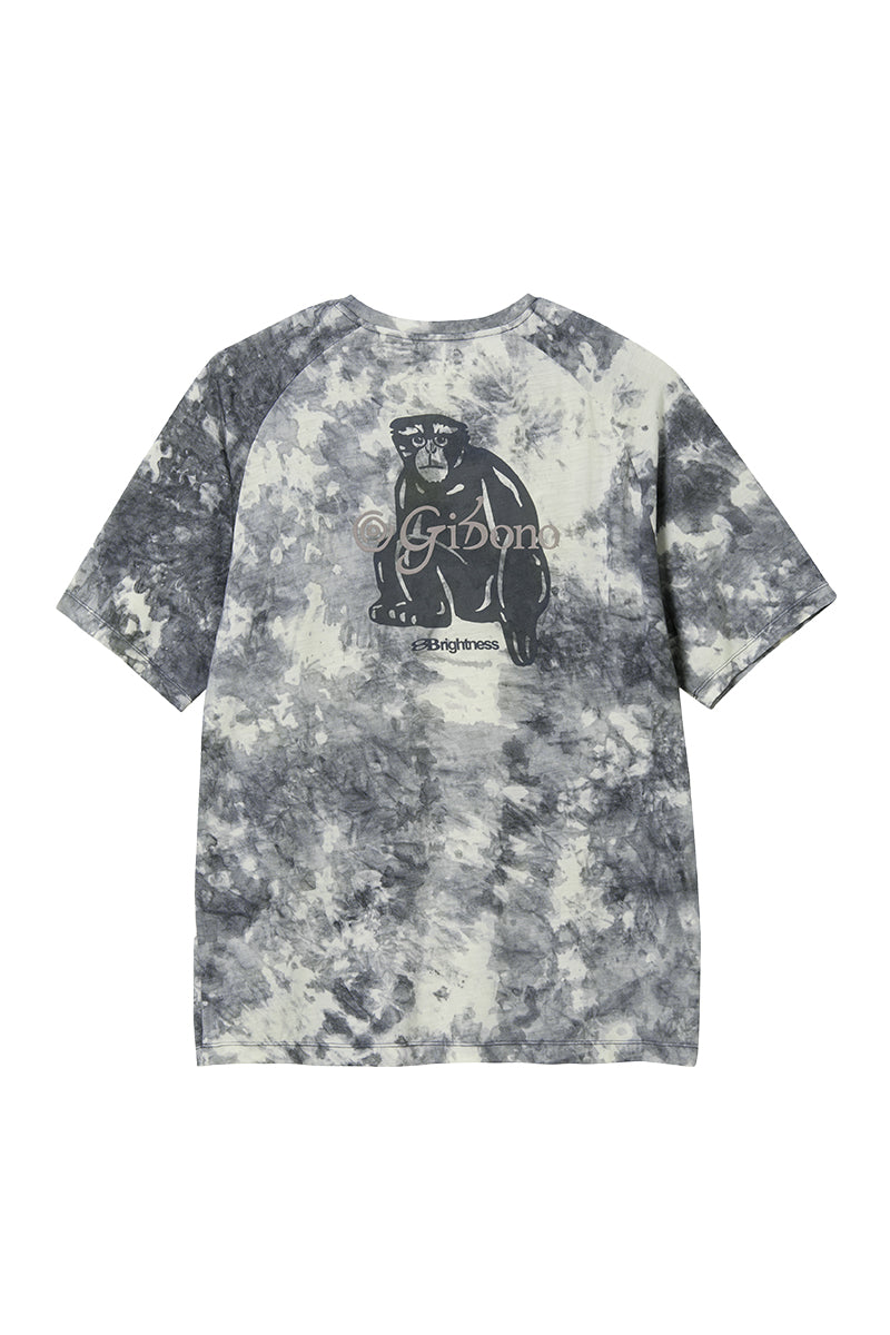 テナガザル柄メリノウール半袖TシャツNLBLDTX041