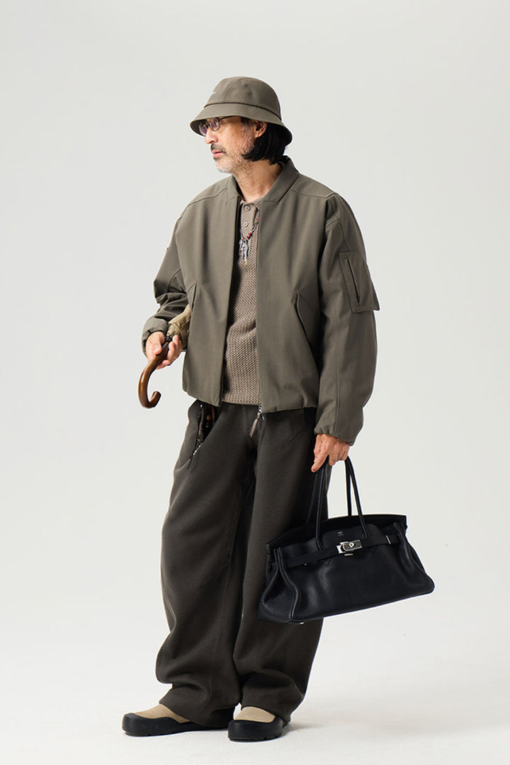 プリマロフトVネック撥水ウールジャケット25BLJK032