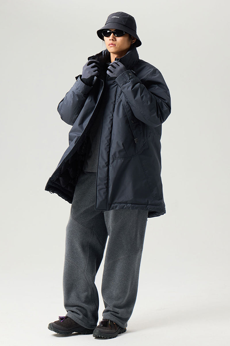 隠しフードスタンドカラーダウンジャケット25BLYR015
