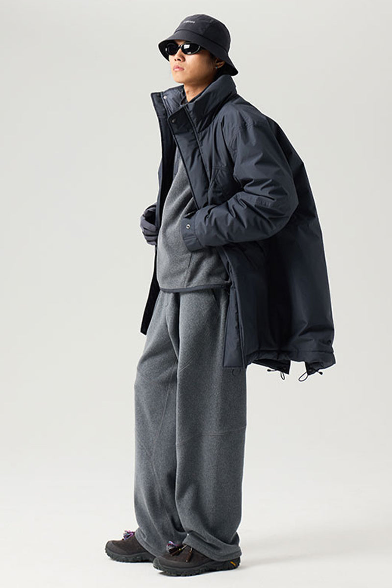 隠しフードスタンドカラーダウンジャケット25BLYR015