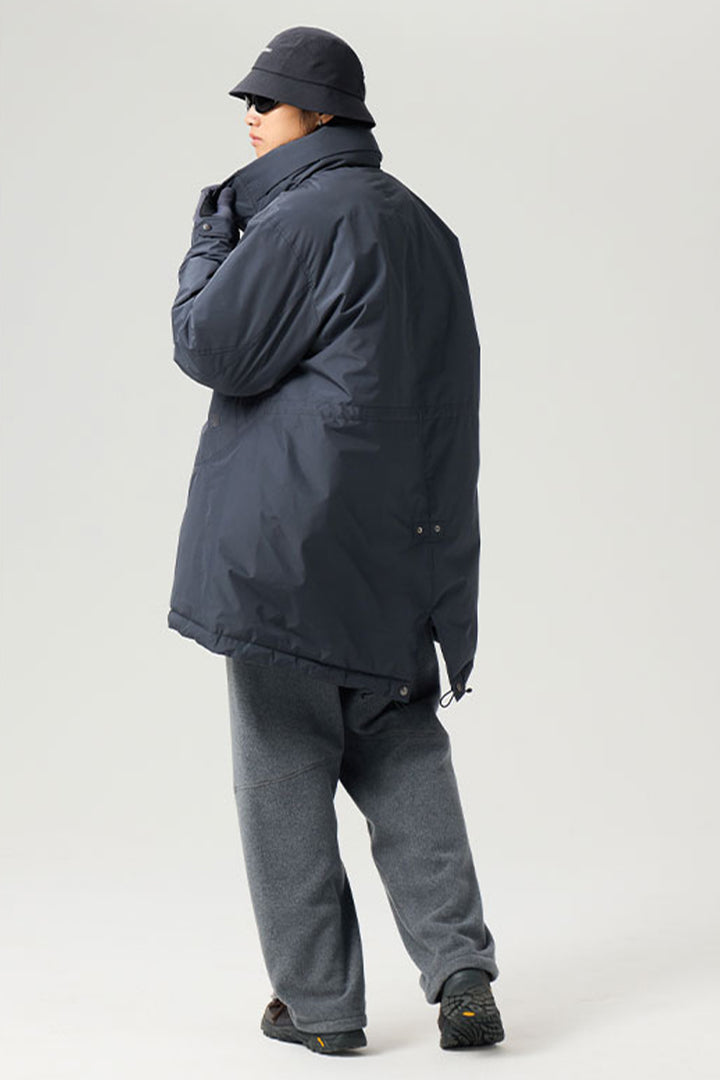 隠しフードスタンドカラーダウンジャケット25BLYR015