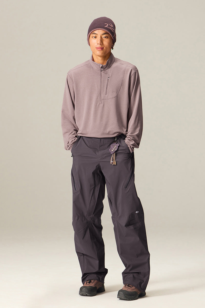 フリースハーフジップ長袖Tシャツメンズ25BLWY015