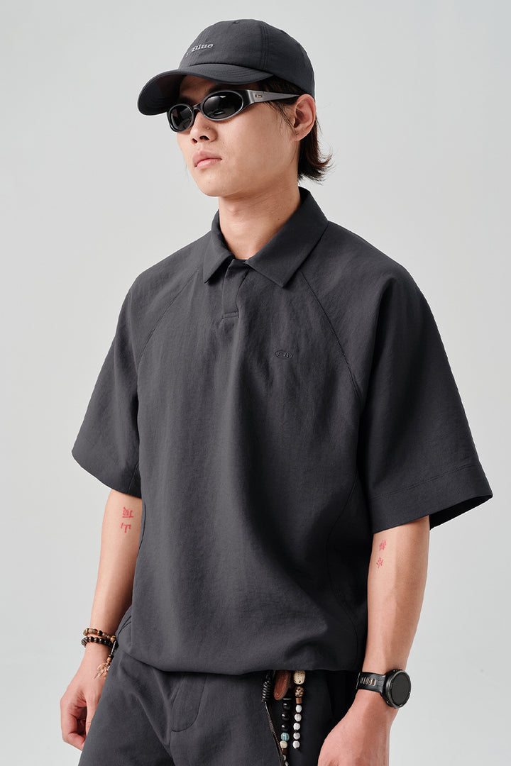 MICROFTオーバーサイズ半袖ポロシャツNLBLDPL001