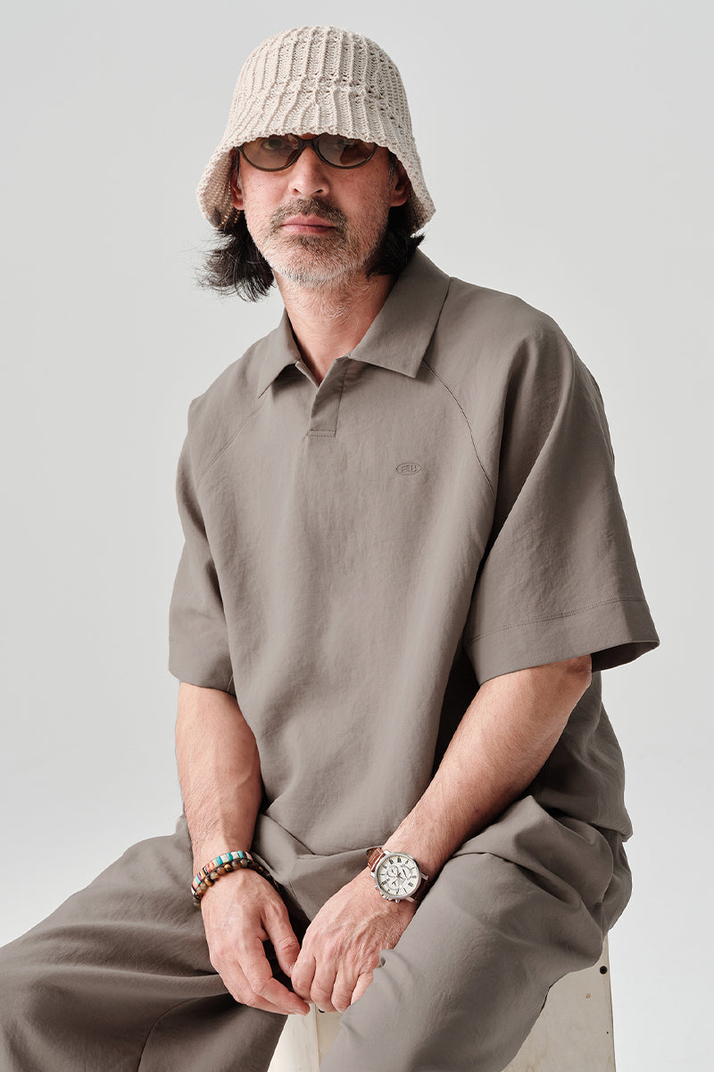 MICROFTオーバーサイズ半袖ポロシャツNLBLDPL001