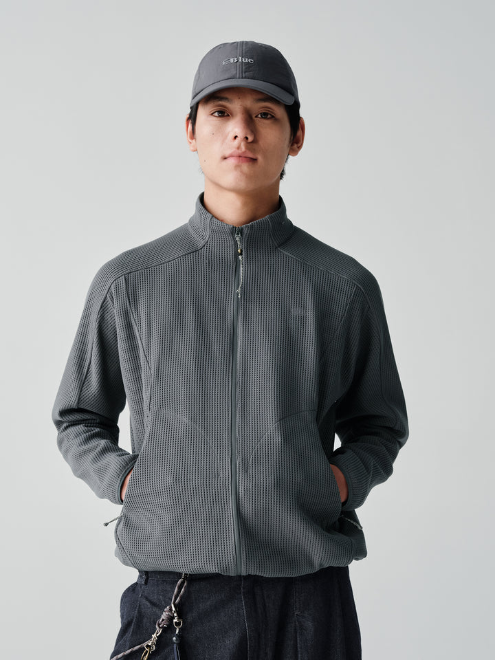 ワッフル編み抗菌ジャケットNLBLAWY001