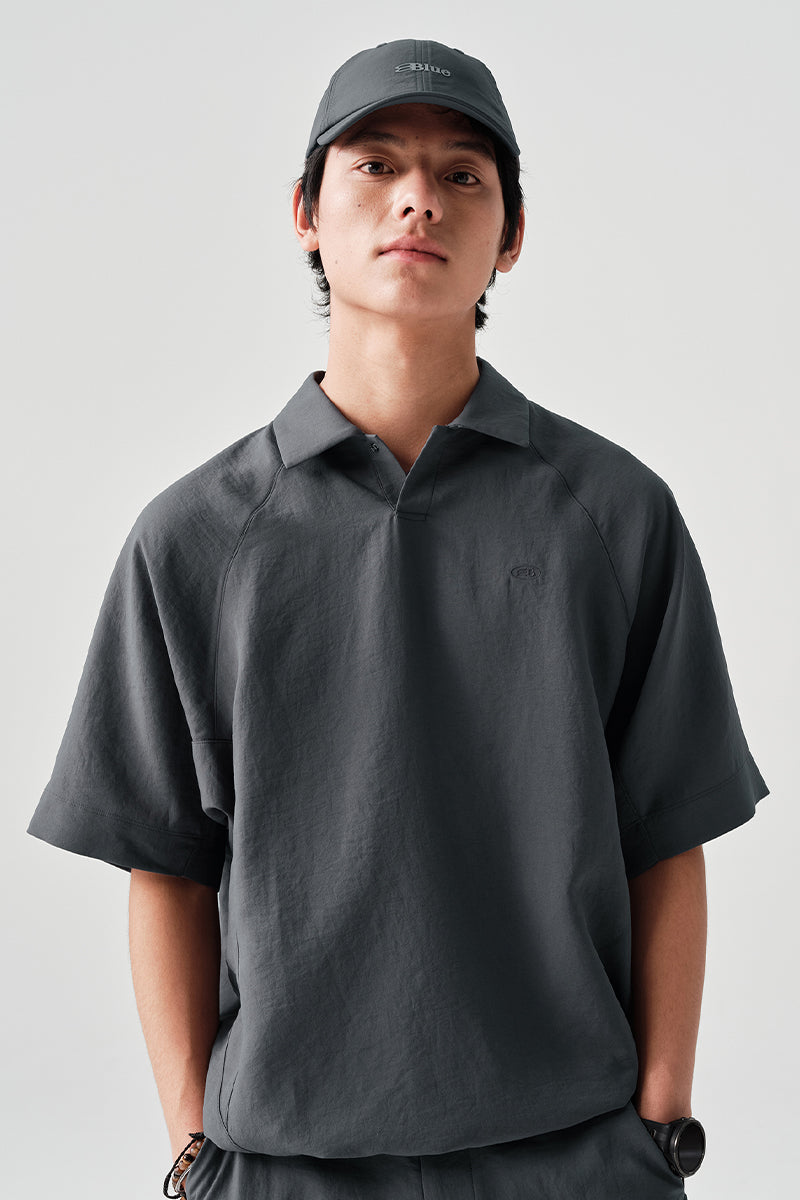 MICROFTオーバーサイズ半袖ポロシャツNLBLDPL001