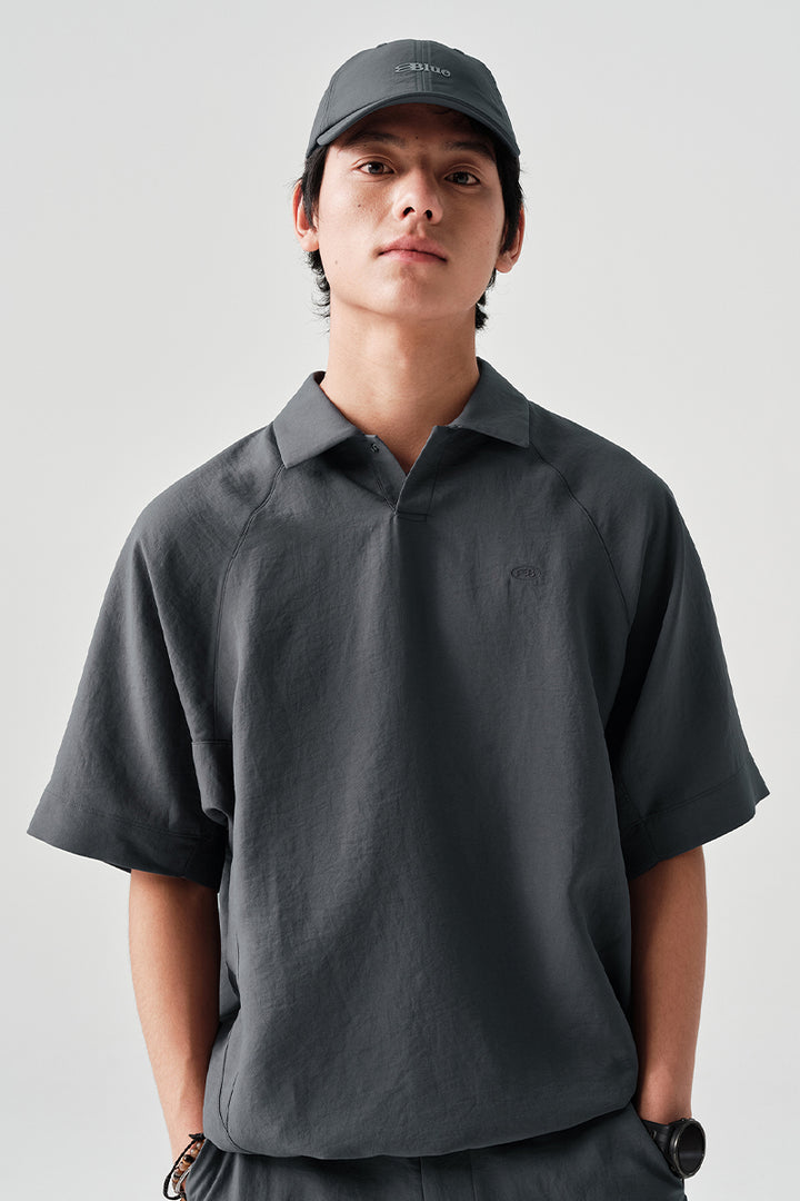 MICROFTオーバーサイズ半袖ポロシャツNLBLDPL001