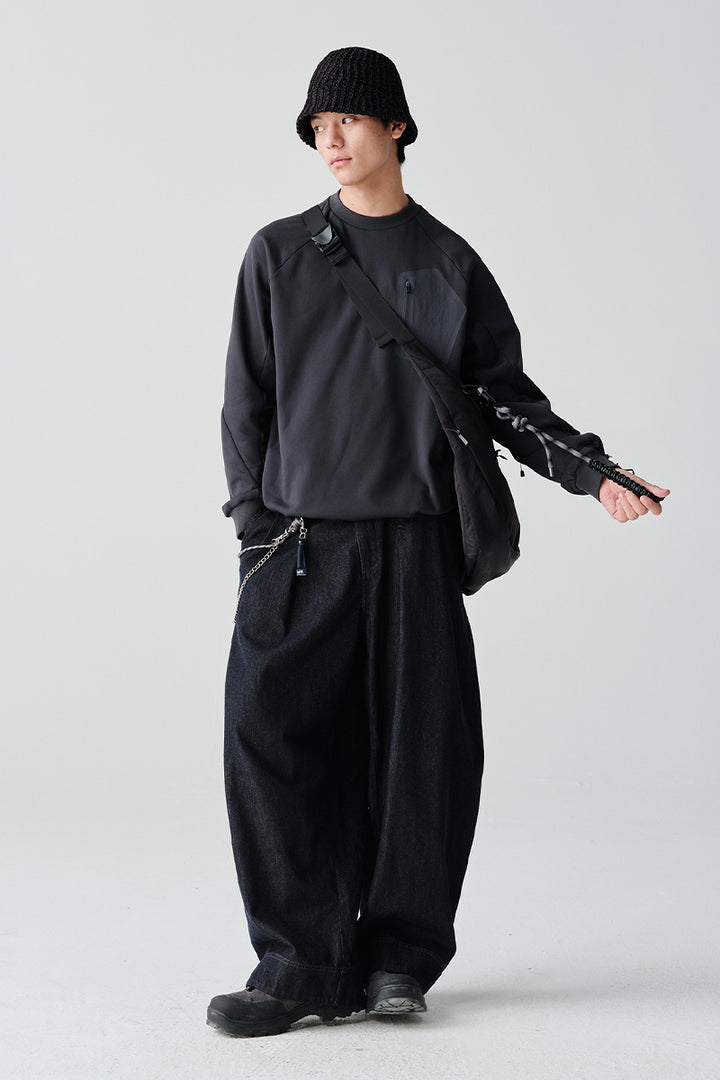 ジップポケット付き裏起毛シャツ25BLWY022