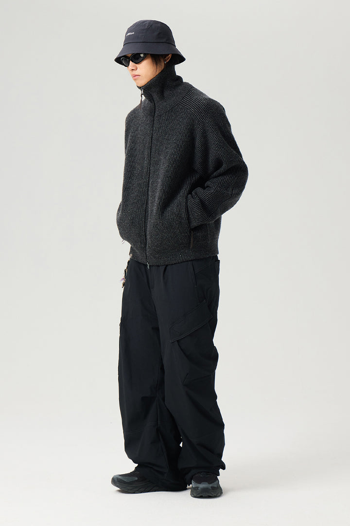 ウールノッチドラペルニットジャケット25BLMS008