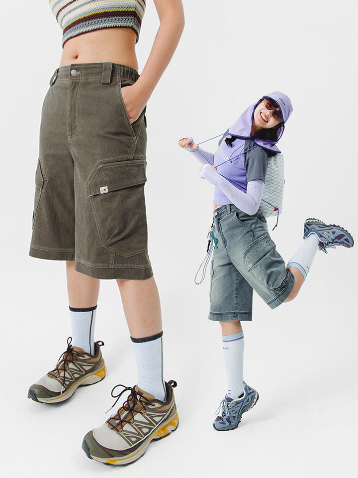 ルーズフィット デニム クロップドパンツ24TMD009