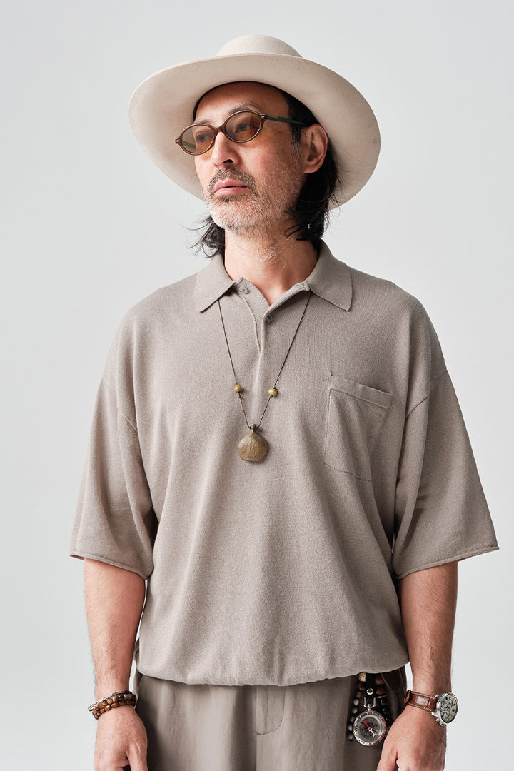 ABACELLニット半袖ポロシャツNLBLDPL002