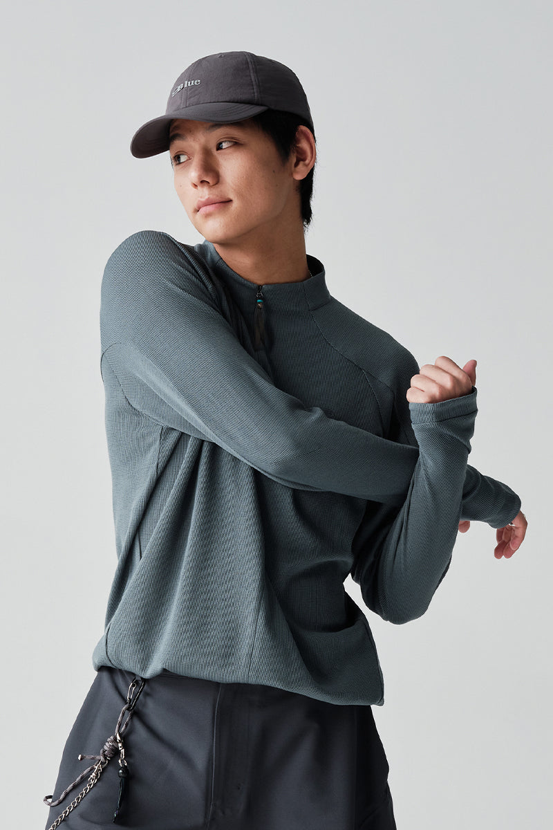 COOLMAXウールハーフジップTシャツNLBLCTX001