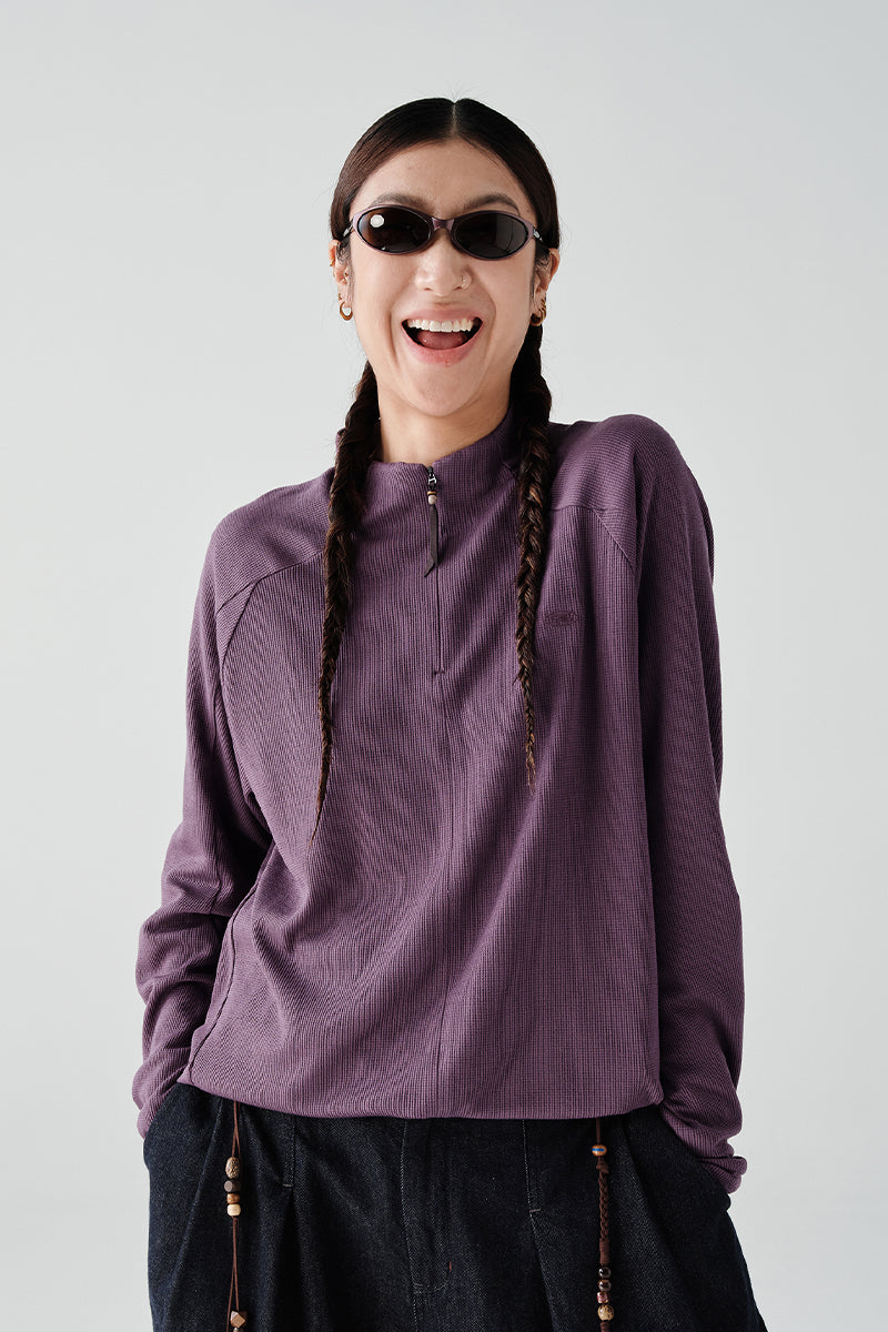 COOLMAXウールハーフジップTシャツNLBLCTX001