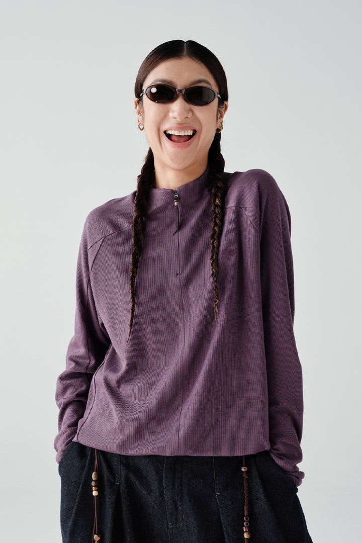 COOLMAXウールハーフジップTシャツNLBLCTX001