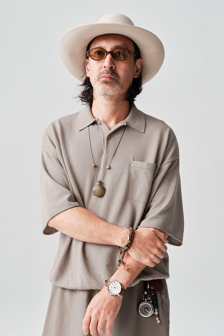 ABACELLニット半袖ポロシャツNLBLDPL002