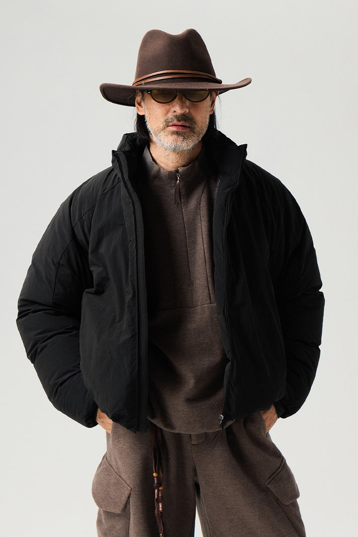 ショートスタンドカラーダウンジャケット25BLYR009